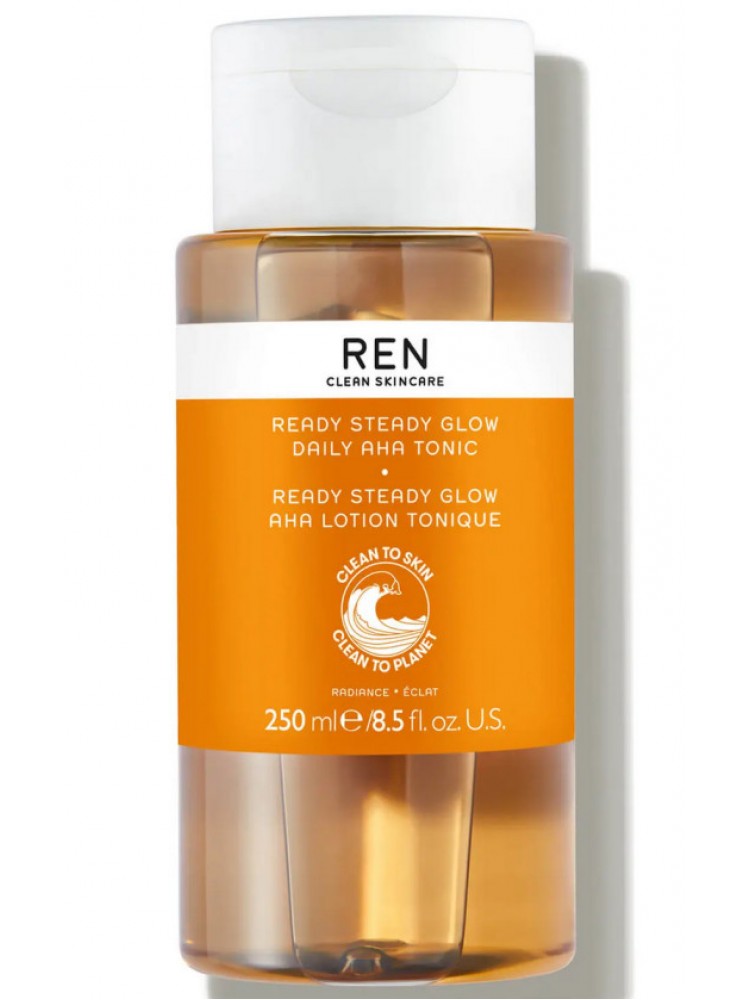 REN kasdienis skaistinantis AHA veido tonikas „Clean Skincare Ready Steady Glow“ 250 ml