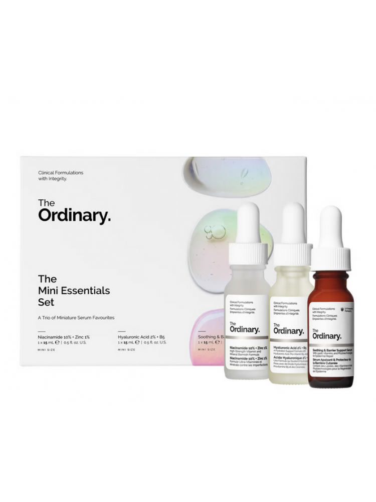 The Ordinary skaistinantis ir odos barjerą atkuriantis rinkinys, 30 ml „The Mini Essentials Set" The Ordinary skaistinantis ir odos barjerą atkuriantis rinkinys, 30 ml „The Mini Essentials Set"
