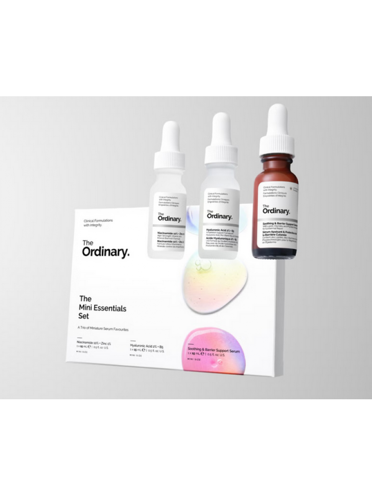 The Ordinary skaistinantis ir odos barjerą atkuriantis rinkinys, 30 ml „The Mini Essentials Set" The Ordinary skaistinantis ir odos barjerą atkuriantis rinkinys, 30 ml „The Mini Essentials Set"